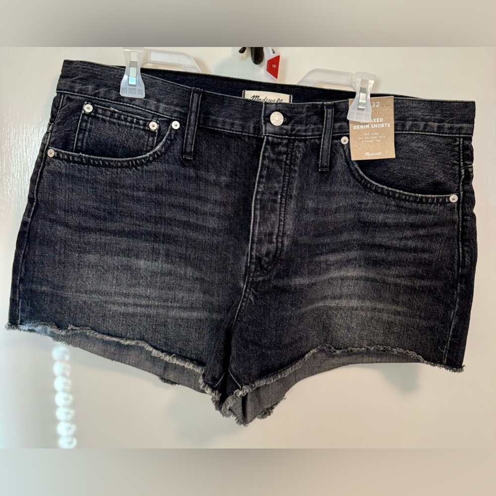 Madewell High Rise Relaxed Denim Shorts NWT 32